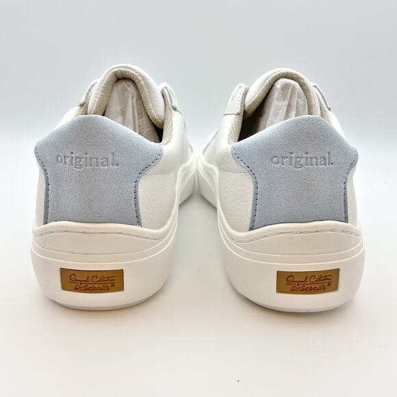 Dr. Scholls Womens Take it Easy Platform Sneaker Size 8.5 White Blue Leather NIB - Picture 9 of 13